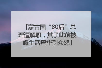 蒙古国“80后”总理遭解职，其子此前被曝生活奢华引众怒