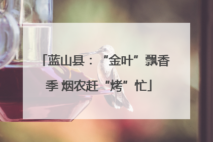 蓝山县：“金叶”飘香季 烟农赶“烤”忙