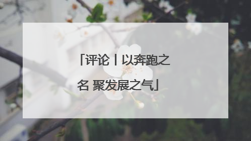 评论丨以奔跑之名 聚发展之气