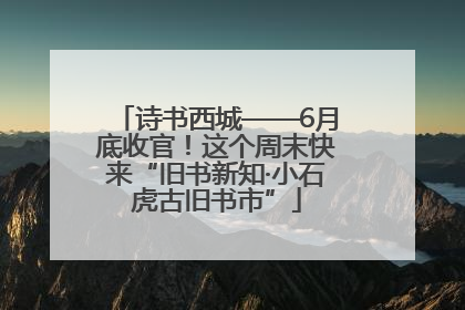 诗书西城——6月底收官！这个周末快来“旧书新知·小石虎古旧书市”