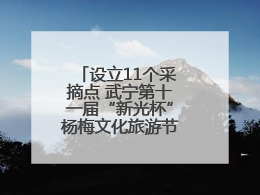 设立11个采摘点 武宁第十一届“新光杯”杨梅文化旅游节开幕（组图）