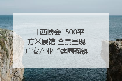 西博会1500平方米展馆 全景呈现广安产业“建圈强链”｜西博视界