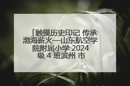 触摸历史印记 传承渤海薪火—山东航空学院附属小学 2024 级 4 班滨州 市档案馆研学实践活动
