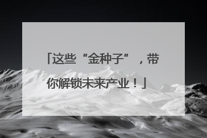 这些“金种子”，带你解锁未来产业！
