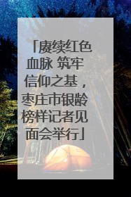 赓续红色血脉 筑牢信仰之基，枣庄市银龄榜样记者见面会举行