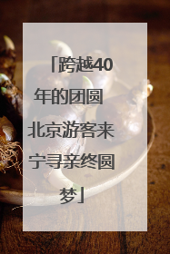 跨越40年的团圆 北京游客来宁寻亲终圆梦