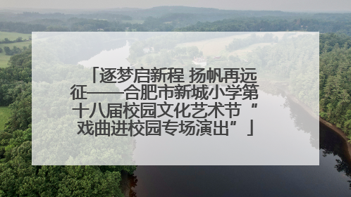 逐梦启新程 扬帆再远征——合肥市新城小学第十八届校园文化艺术节“戏曲进校园专场演出”