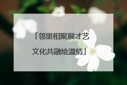 邻里相聚展才艺 文化共融绘温情