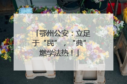 鄂州公安：立足于“民”，“典”燃学法热！