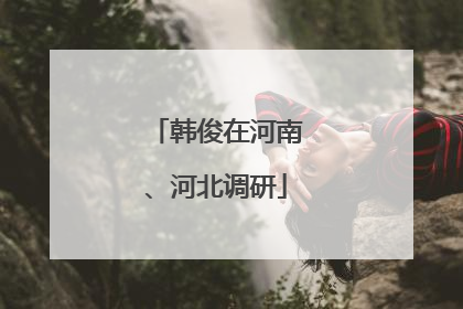 韩俊在河南、河北调研