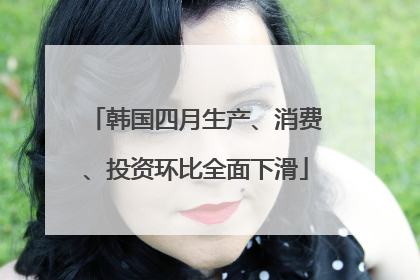 韩国四月生产、消费、投资环比全面下滑