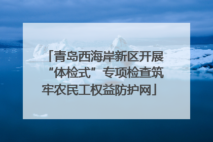 青岛西海岸新区开展“体检式”专项检查筑牢农民工权益防护网
