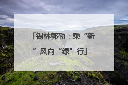 锡林郭勒：乘“新”风向“绿”行