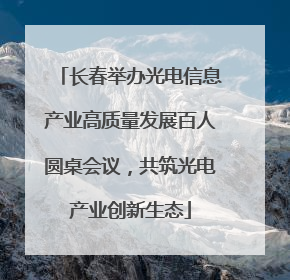 长春举办光电信息产业高质量发展百人圆桌会议，共筑光电产业创新生态