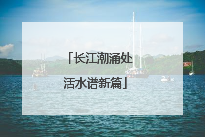 长江潮涌处 活水谱新篇