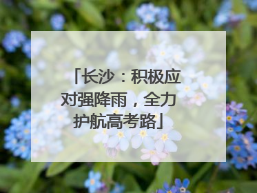 长沙：积极应对强降雨，全力护航高考路