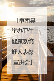 阜南县举办卫生健康系统好人表彰宣讲会