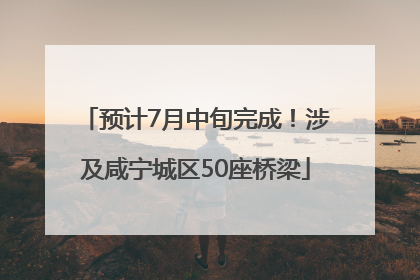 预计7月中旬完成！涉及咸宁城区50座桥梁