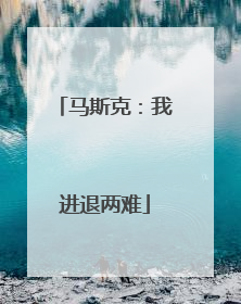 马斯克：我进退两难