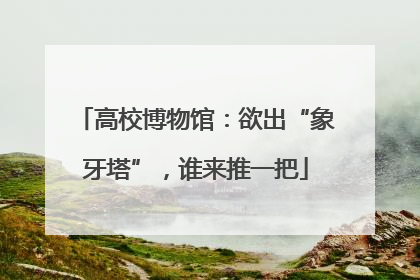 高校博物馆：欲出“象牙塔”，谁来推一把