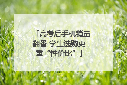 高考后手机销量翻番 学生选购更重“性价比”