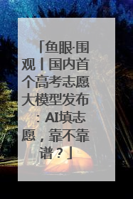 鱼眼·围观丨国内首个高考志愿大模型发布：AI填志愿，靠不靠谱？