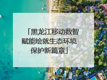 黑龙江移动数智赋能绘就生态环境保护新篇章