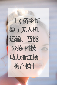 （侨乡新貌）无人机运输、智能分拣 科技助力浙江杨梅产销