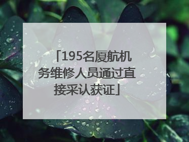 195名厦航机务维修人员通过直接采认获证
