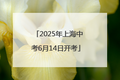 2025年上海中考6月14日开考
