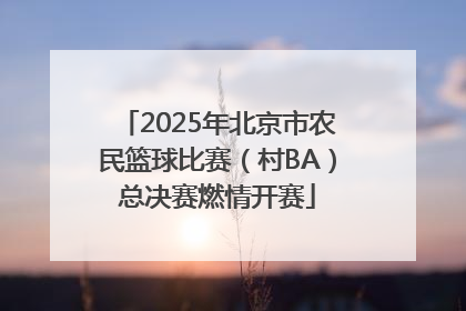 2025年北京市农民篮球比赛（村BA）总决赛燃情开赛