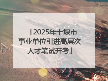 2025年十堰市事业单位引进高层次人才笔试开考