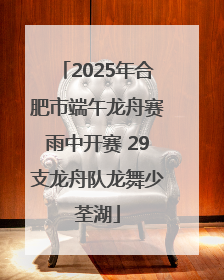 2025年合肥市端午龙舟赛雨中开赛 29支龙舟队龙舞少荃湖