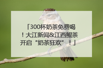 300杯奶茶免费喝！大江新闻&江西鲲茶开启“奶茶狂欢”！