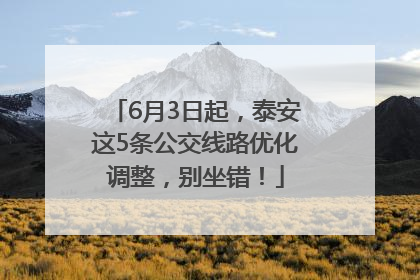 6月3日起，泰安这5条公交线路优化调整，别坐错！
