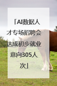 AI数据人才专场招聘会达成初步就业意向305人次
