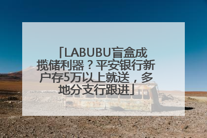LABUBU盲盒成揽储利器？平安银行新户存5万以上就送，多地分支行跟进